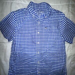 Vineyard Vines Boy’s Blue and White Checkered Shirt